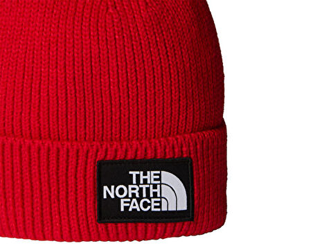 The North Face Tnf Logo Box Cuffed Beanie Bere NF0A8CHE6821 Kırmızı
