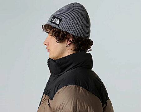 The North Face Tnf Logo Box Cuffed Beanie Bere NF0A8CHEDYY1 Gri