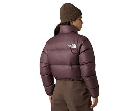 The North Face W Nuptse Short Jacket Kadın Outdoor Montu (700 Dolgu Kaz Tüyü) NF0A5GGEBQ71 Gri