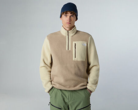 The North Face M Yumiori 1/4 Zip Erkek Outdoor Çeyrek Fermuarlı Polar Ceket NF0A883SEOZ1 Gri