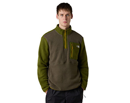 The North Face M Yumiori 1/4 Zip Erkek Outdoor Çeyrek Fermuarlı Polar Ceket NF0A883SEP71 Yeşil