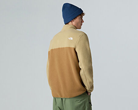 The North Face M Yumiori 1/4 Zip Erkek Outdoor Çeyrek Fermuarlı Polar Ceket NF0A883SEVO1 Kahverengi