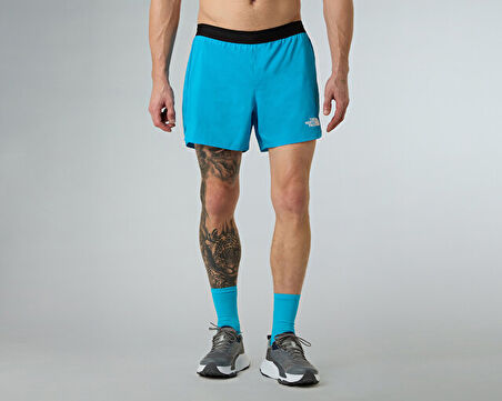 The North Face M Breeze Short 5in Erkek Outdoor Koşu Şort NF0A892ND7R1 Mavi