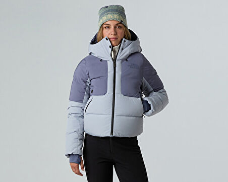 The North Face W Cold Spell Cropped Down Jacket Kadın Kayak Montu (550 Dolgu Kaz Tüyü) NF0A87WTEHA1 Mavi