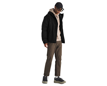 The North Face M Mtn Range Down Hooded Jacket Erkek Outdoor Montu (600 Dolgu Kaz Tüyü) NF0A88WDKX71 Siyah