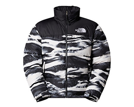 The North Face M 1996 Retro Nuptse Jacket -Print Erkek Outdoor Montu (700 Dolgu Kaz Tüyü) NF0A8D16DJI1 Siyah