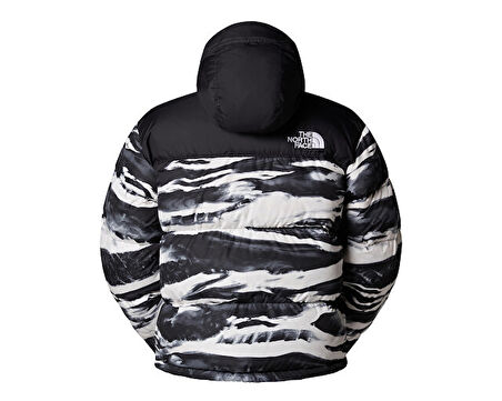 The North Face M 1996 Retro Nuptse Jacket -Print Erkek Outdoor Montu (700 Dolgu Kaz Tüyü) NF0A8D16DJI1 Siyah