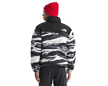 The North Face M 1996 Retro Nuptse Jacket -Print Erkek Outdoor Montu (700 Dolgu Kaz Tüyü) NF0A8D16DJI1 Siyah