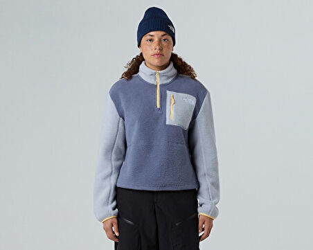 The North Face W Yumiori 1/4 Zip Kadın Outdoor Çeyrek Fermuarlı Polar Üst NF0A8E89EUO1 Mavi