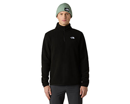 The North Face M Glacier Fleece 1/4 Zip Jacket Kadın Outdoor Parka NF0A8D0QJK31 Siyah