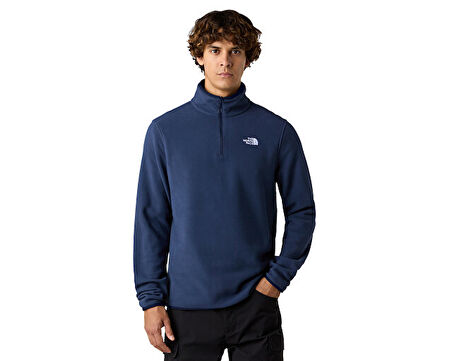 The North Face M Glacier Fleece 1/4 Zip Jacket Kadın Outdoor Parka NF0A8D0Q8K21 Lacivert
