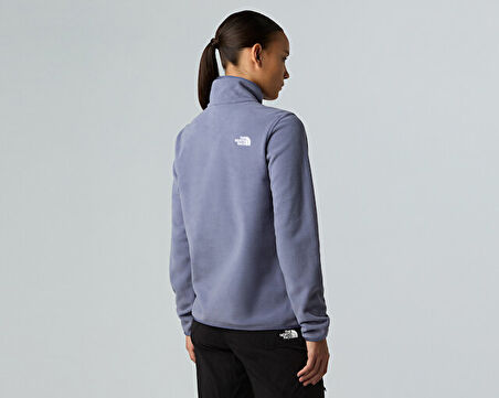 The North Face W Glacier Fleece 1/4 Zip Jacket Kadın Outdoor Çeyrek Fermuarlı Polar Üst NF0A8D2JBTR1 Mavi
