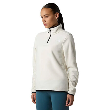 Glacier Fleece 1/4 Zip Kadın Beyaz Outdoor Polar NF0A8D2JQLI1