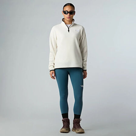 Glacier Fleece 1/4 Zip Kadın Beyaz Outdoor Polar NF0A8D2JQLI1