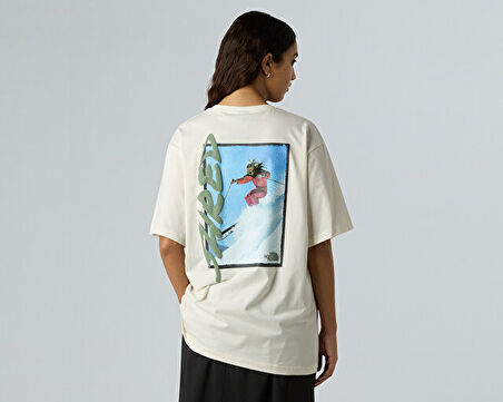 The North Face U Nse Slopes Relaxed S/S Tee-Graphic Unisex Outdoor Tişörtü NF0A8E4EQLI1 Beyaz