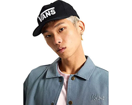 Vans Drop V Logo Snapback Şapka VN000QAHBLK1 Siyah