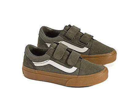 Vans Old Skool V Çocuk Günlük Ayakkabı VN000CYAGRN1 Yeşil