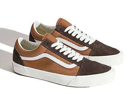 Vans Old Skool Erkek Günlük Ayakkabı VN000D9YBW21 Kahverengi