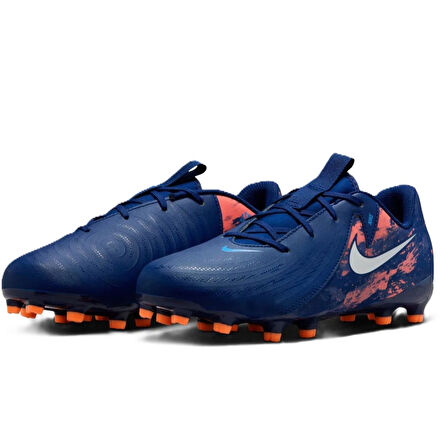 Nike Phantom GX II Academy FG/MF Kids Football Shoes Çoklu Zemin Çocuk Kramponu Mavi