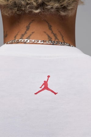Nike Jordan Mens Tee Grafik Baskılı Erkek Tişört Beyaz
