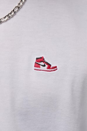 Nike Jordan Mens Tee Grafik Baskılı Erkek Tişört Beyaz