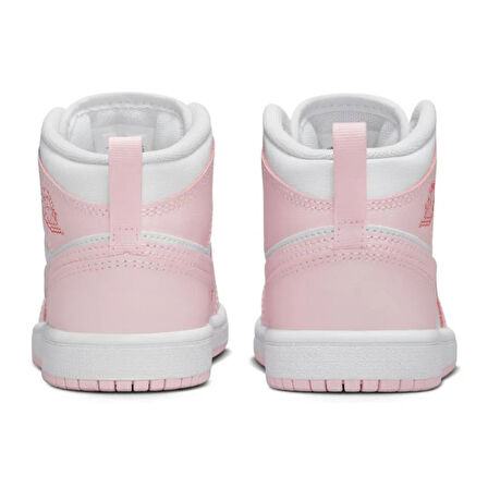Nike Air Jordan 1 Mid PS Leather Unisex Sneaker Hakiki Deri Günlük Spor Ayakkabı Beyaz Pembe