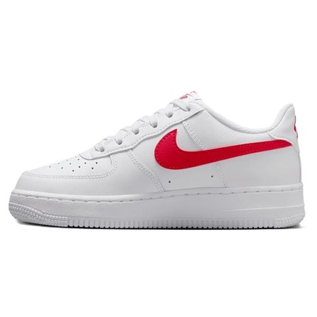 Nike Air Force1 LV 8 AF1 Leather Unisex Sneaker White Hakiki Deri Unisex Günlük Spor Ayakkabı Beyaz Kırmızı