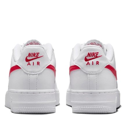 Nike Air Force1 LV 8 AF1 Leather Unisex Sneaker White Hakiki Deri Unisex Günlük Spor Ayakkabı Beyaz Kırmızı