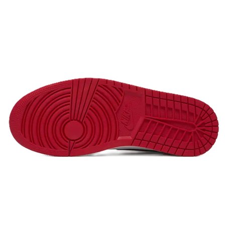 Nike Air Jordan 1 Retro High OG Unisex White Red Sneaker Hakiki Deri Bilekli Günlük Spor Ayakkabı Beyaz Kırmızı