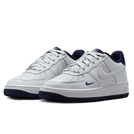 Nike Air Force 1 AF1 Leather Kids Sneaker Hakiki Deri Günlük Çocuk Spor Ayakkabı Gri
