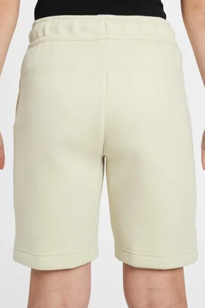 Nike Sportswear Tech Fleece Unisex Kid's Short Çocuk Fermuar Cepli Şort Krem