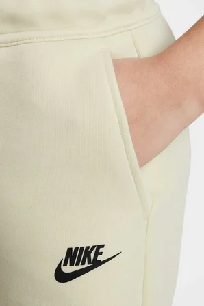 Nike Sportswear Tech Fleece Unisex Kid's Short Çocuk Fermuar Cepli Şort Krem