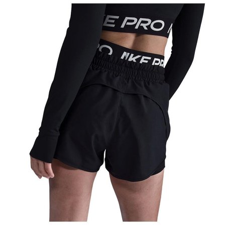 Nike Pro Dri Fİt 2IN1 Loose Fit Women's Shorts Kadın Bol Kesim Taytlı Antrenman Şortu Siyah
