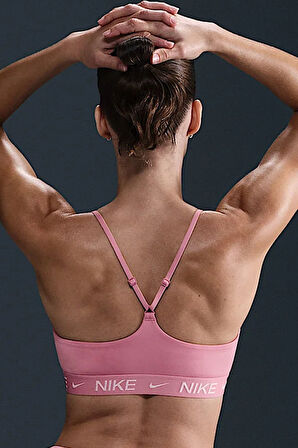 Nike Indy Light-Support Padded Adjustable Sports Bra Kadın Spor Bra Pembe
