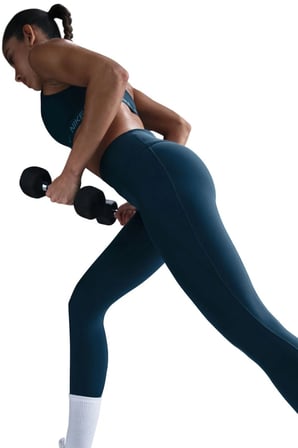 Nike Dri Fit Universa HR 7/8 Tight Yüksel Bel Sıkılaştırıcı Kadın Antreman Taytı Petrol Yeşili