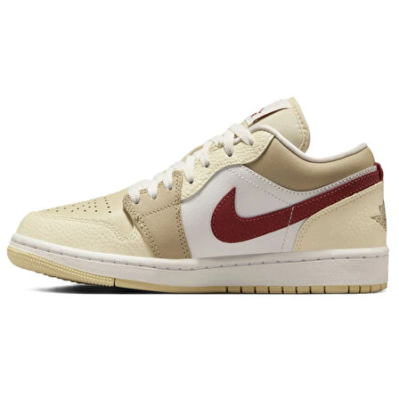 Nike Air Jordan 1 Low  Leather Unisex Sneaker Hakiki Deri Günlük Spor Ayakkabı Krem