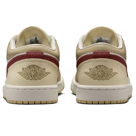 Nike Air Jordan 1 Low  Leather Unisex Sneaker Hakiki Deri Günlük Spor Ayakkabı Krem