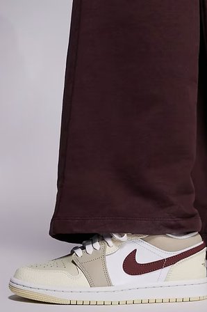 Nike Air Jordan 1 Low Leather Sneaker Hakiki Deri Unisex Günlük Spor Ayakkabı Krem Beyaz