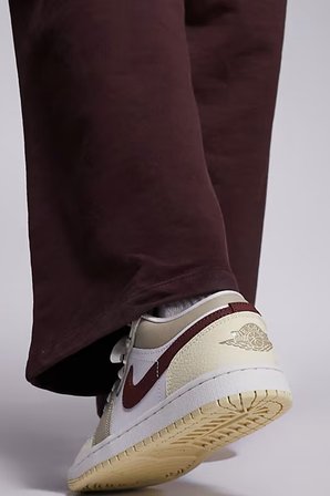 Nike Air Jordan 1 Low Leather Sneaker Hakiki Deri Unisex Günlük Spor Ayakkabı Krem Beyaz