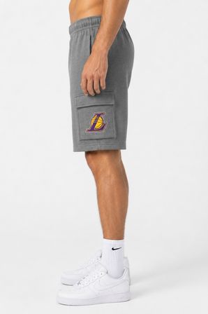Nike NBA Cargo Shorts Los Angeles Lakers Club Courtside Erkek Pamuklu Kargo Şort Gri