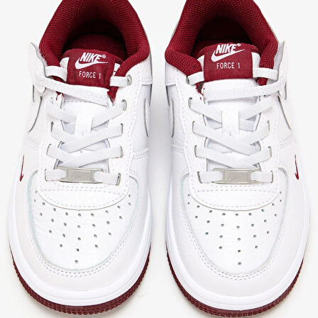 Nike Air Force 1 Low Easyon LV8 3 AF1 Leather Kids Sneaker Hakiki Deri Lastik Bağcıklı Cırtlı Çocuk Ayakkabısı Beyaz