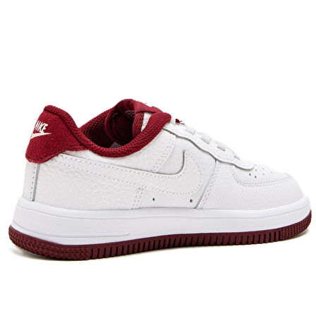 Nike Air Force 1 Low Easyon LV8 3 AF1 Leather Kids Sneaker Hakiki Deri Lastik Bağcıklı Cırtlı Çocuk Ayakkabısı Beyaz