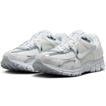 Nike Bowerman Zoom Vomero 5 Metallic Silver Leather Sneaker Hakiki Deri Kadın Günlük Spor Ayakkabı Beyaz Gümüş