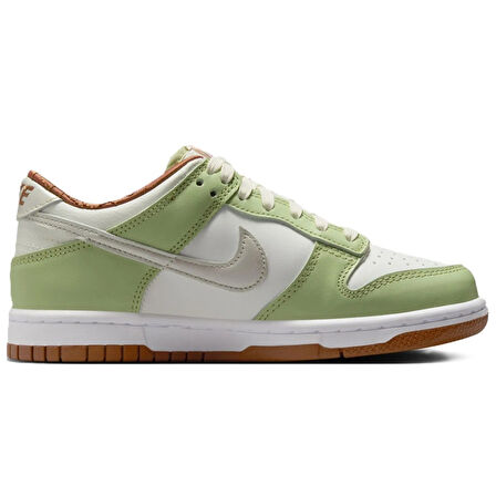 Nike Dunk Low ''Desing Imitating The Curvy Shape Of a Snake''Leather Unisex Sneaker Hakiki Deri Günlük Spor Ayakkabı Yeşil