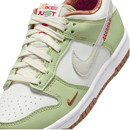 Nike Dunk Low ''Desing Imitating The Curvy Shape Of a Snake''Leather Unisex Sneaker Hakiki Deri Günlük Spor Ayakkabı Yeşil