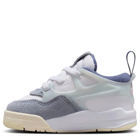 Nike Jordan 4 RM TD Leather Sneakers Hakiki Deri Lastik Bağcıklı Çocuk Spor Ayakkabı Beyaz Mavi