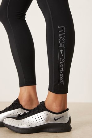 Nike One Training Dri Fit Gym Life Swoosh High Rise Full Length Kadın Yüksek Bel Cepli Antrenman Taytı Siyah