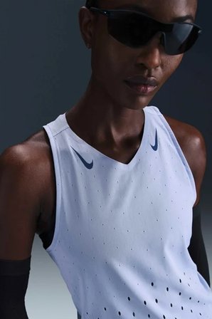 Nike Dri Fit AeroSwift Running ADV Singlet Tank Top Lazer Kesim Koşu Atleti Lila