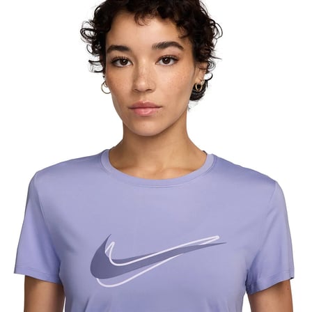 Nike W NK ONE SWSH HBR DF SS TOP Lila Kadın T-Shirt HJ2204-533