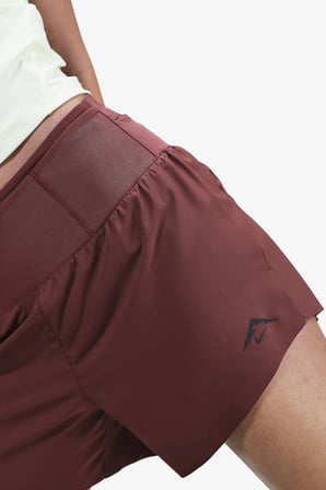 Nike Dri-Fit Brief-Lined Trail Running Short Fermuar Cepli Reflektörlü Slip Astarlı Kadın Koşu Şortu Kahverengi